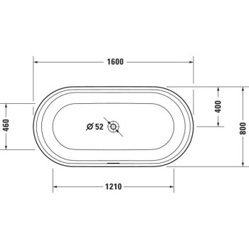 Vanna Duravit Soleil by Starck, 160x80cm, akrils, balts 700516000000000