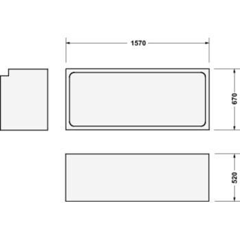 Опора для ванны Duravit D-Code, 160x70см, белая 790470000000000