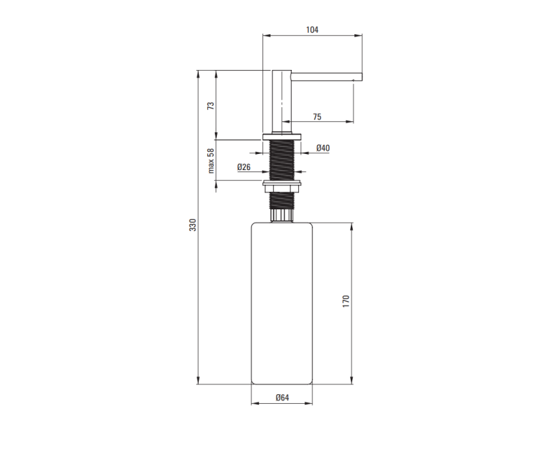 Дозатор жидкого мыла Deante, Хром ZZZ_00DD