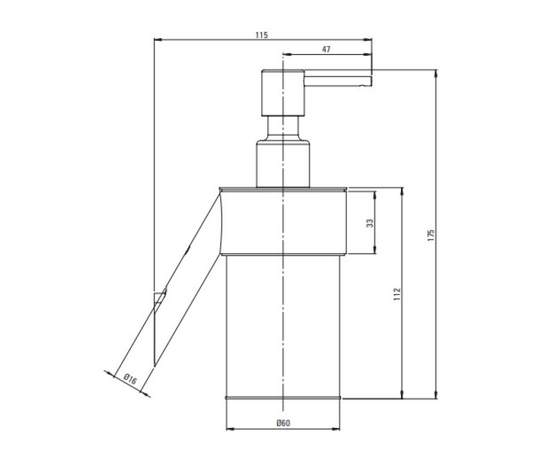 Дозатор жидкого мыла Deante SILIA Nero Black