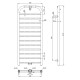 Dvieļu žāvētājs Deante SILIA 436W, 1210x500mm, Melns AGI_NG41 Dvieļu žāvētājs Deante SILIA 436W, 1210x500mm, Melns AGI_NG41