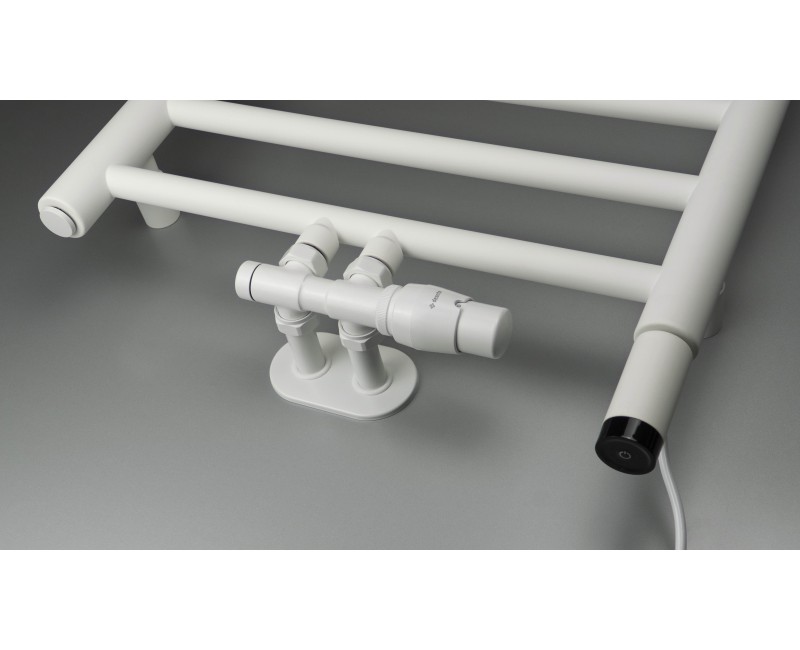 Комплект для подключения полотенцесушителя Deante с термостатом, левый, белый AGI_AZL1