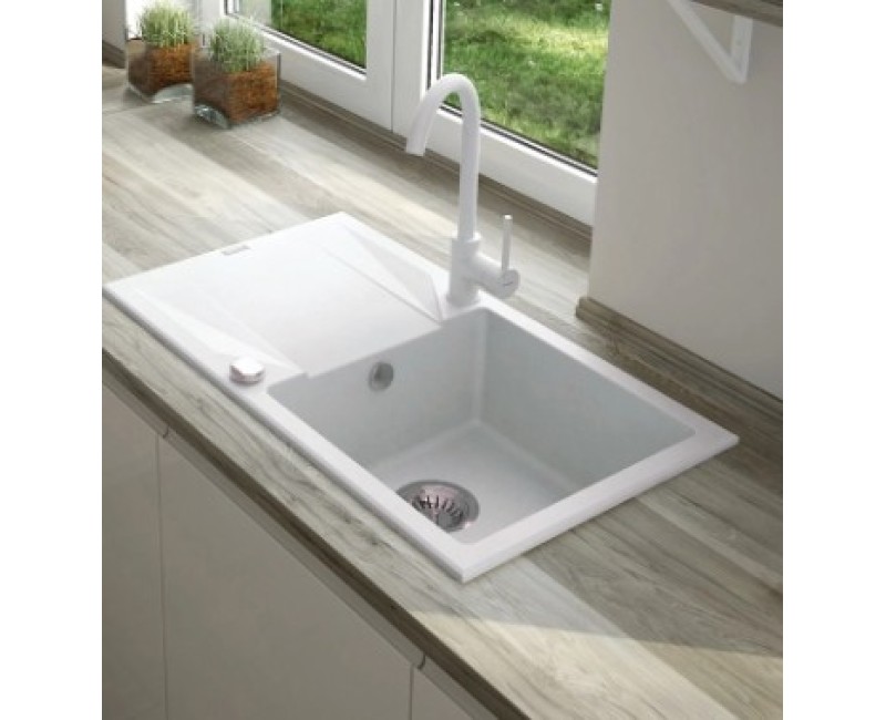 Смеситель для кухни Deante NEMEZJA ALABASTER Белый