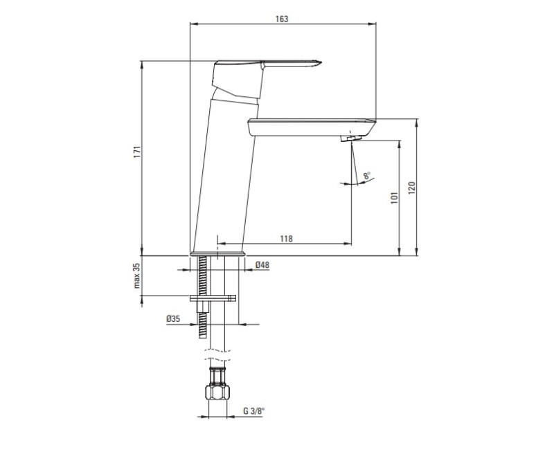 Смеситель для раковины Deante ARNIKA Chrome