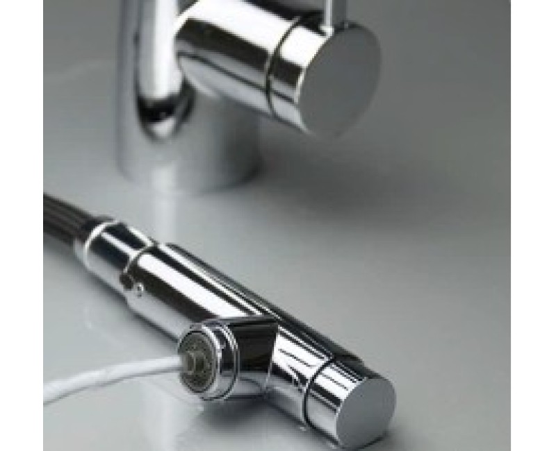 Virtuves maisītājs Deante ERIDAN ar izvelkamu galvu un pieslēgumu filtrētam ūdenim Nero Melns