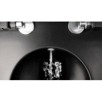 Piekaramais pods Deante PEONIA ZERO ar Bide Funkciju Rimless ar Softclose Vāku Melns CBP_NWPW