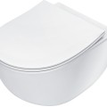 Подвесной унитаз Deante PEONIA ZERO Rimless с тонкой крышкой Softclose, белый CDED6ZPW
