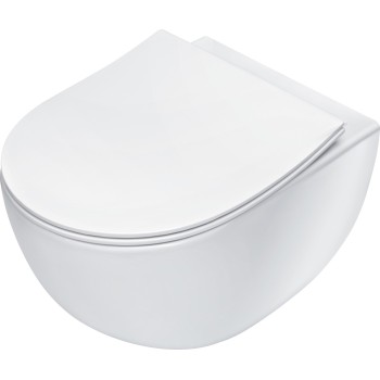 Piekaramais pods Deante PEONIA ZERO Rimless ar Softclose Slim  Vāku, Balts CDED6ZPW