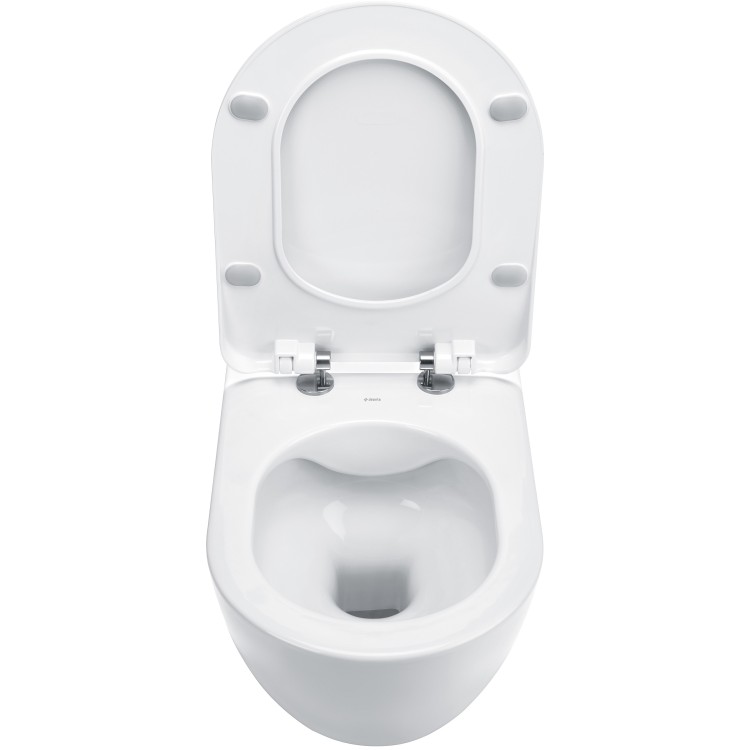 Piekaramais pods Deante PEONIA ZERO Rimless ar Softclose Slim  Vāku, Balts CDED6ZPW