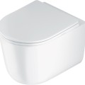 Подвесной унитаз Deante JASMIN ZERO без оправы с крышкой, белый