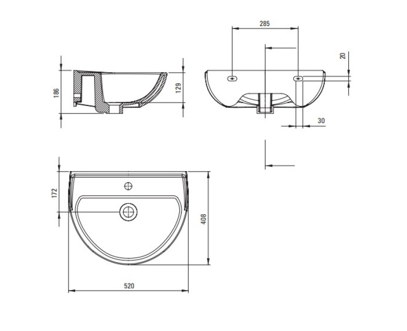 Vannas istabas izlietne Deante JASMIN 520mm