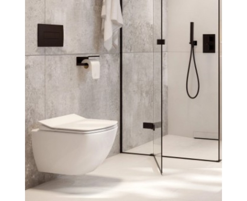 Подвесной унитаз Deante ANEMON ZERO Rimless, Без крышки, Белый