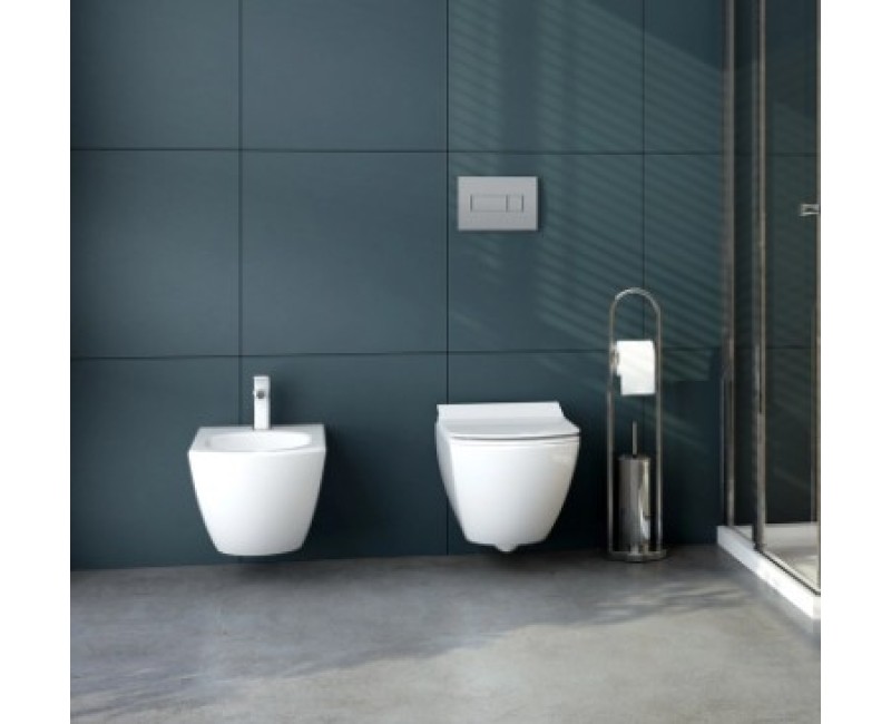 Подвесной унитаз Deante ANEMON ZERO Rimless, Без крышки, Белый