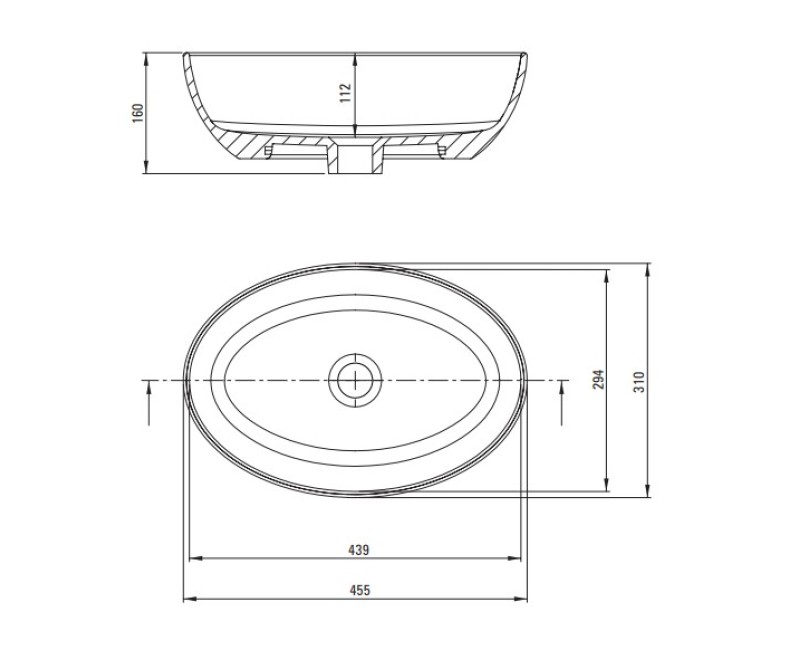 Vannas istabas izlietne Deante ALPINIA 455x310mm, Balta