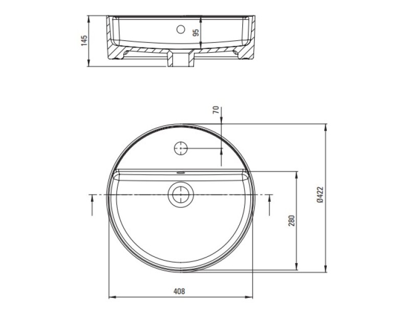 Vannas istabas izlietne Deante ROUND 420mm