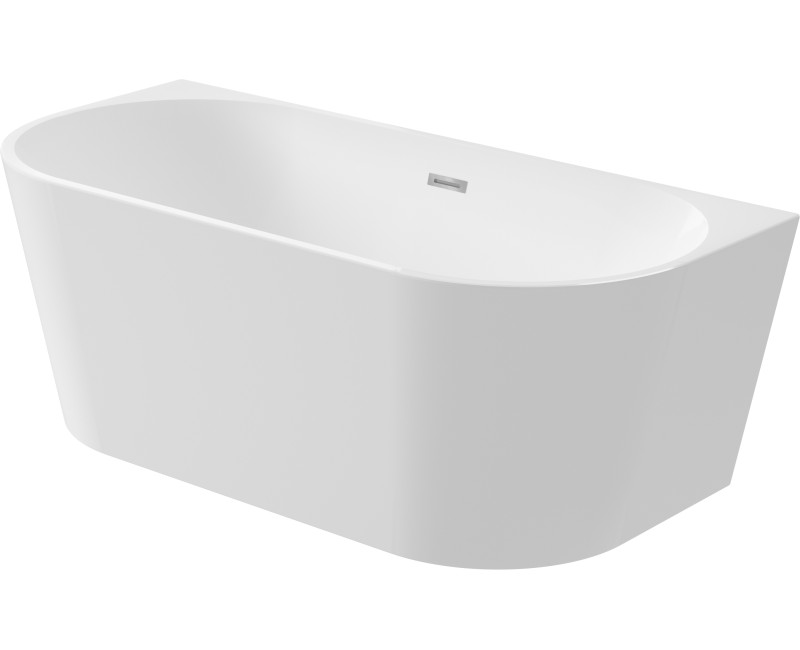 Brīvi stāvošā vanna Deante Silia sienas Lietā akrila Labā 170cm