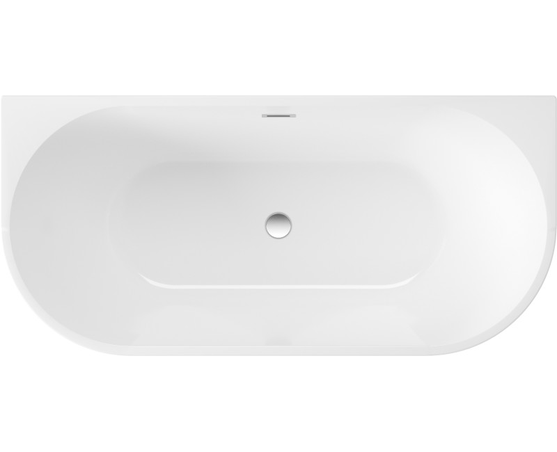 Brīvi stāvošā vanna Deante Silia sienas Lietā akrila Labā 170cm