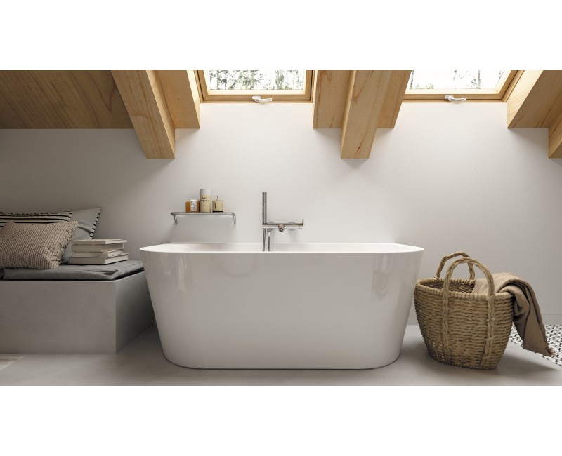 Brīvi stāvošā vanna Deante Silia sienas Lietā akrila Labā 170cm