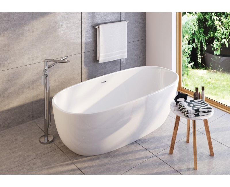 Brīvi stāvošā vanna Deante Alpina Ovāla Lietā akrila 170x79cm