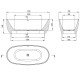 Отдельно стоящая ванна Deante Alpina Oval Cast литой акрил 170x79см Отдельно стоящая ванна Deante Alpina Oval Cast литой акрил 170x79см