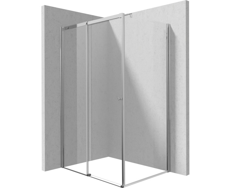 Dušas Kabīne Deante KERRIA PLUS 120x90cm caurspīdīgs stikls, Hromēti profili