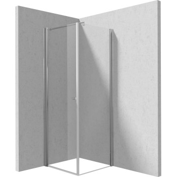 Душевая кабина Deante KERRIA PLUS 80x80см прозрачное стекло, Хромированные профили