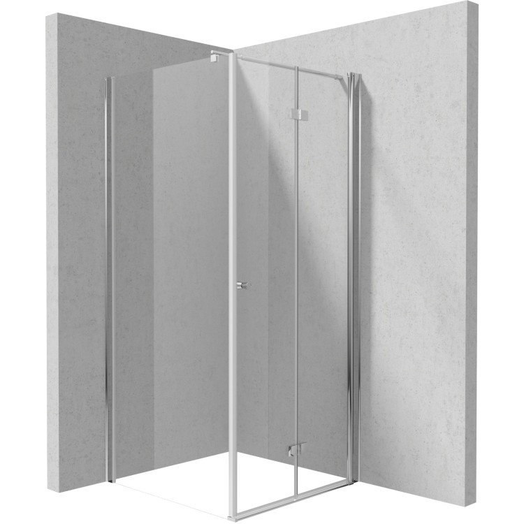 Душевая кабина Deante KERRIA PLUS 80x80см прозрачное стекло, Хромированные профили