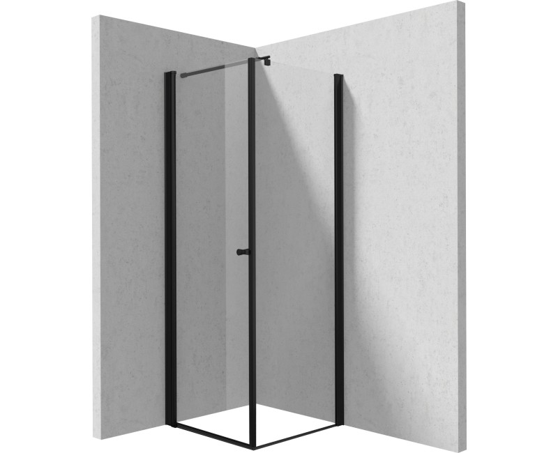 Душевая кабина Deante KERRIA PLUS 80x80 см прозрачное стекло, черные профили