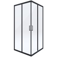 Dušas kabīne Deante FUNKIA Nero 90x90cm Caurspīdīgs stikls, Meni Profili