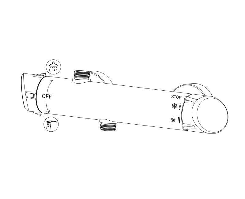 Dušas sistēma Deante ARNIKA, Hromēta