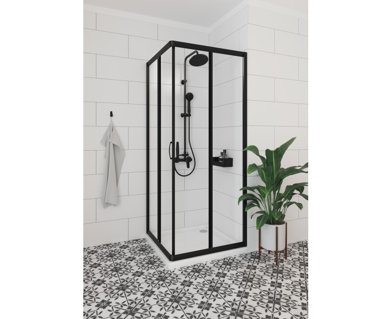 Dušas sistēma Deante BORO, 3 funkcijas Nero, Melna