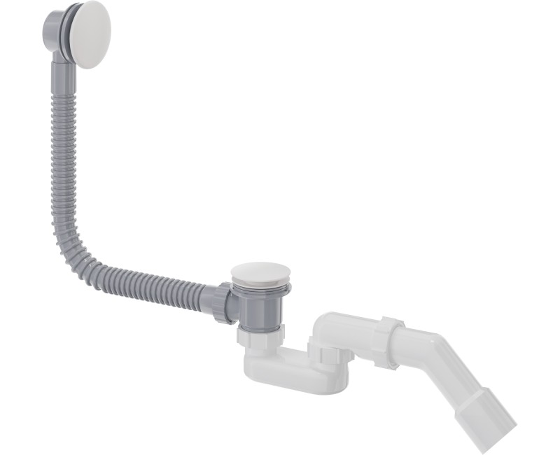 Vannas sifons Deante click-clack Balts