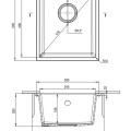 Кухонная мойка Deante CORDA встраиваемая 380x460x194 Nero черный