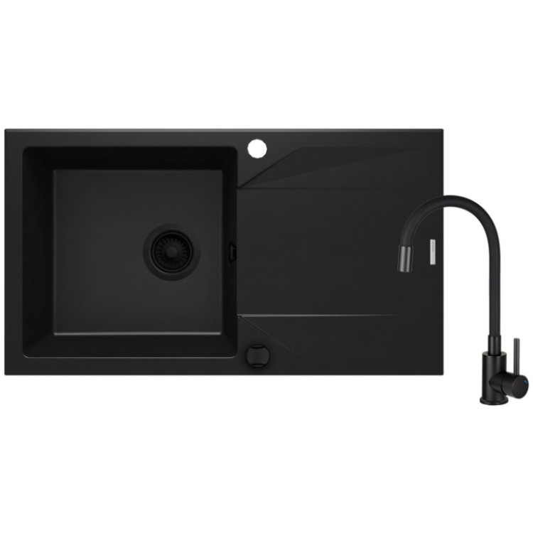 Virtuves komplekts Deante izlietne + maisītājs Nero Melns Virtuves komplekts Deante izlietne + maisītājs Nero Melns