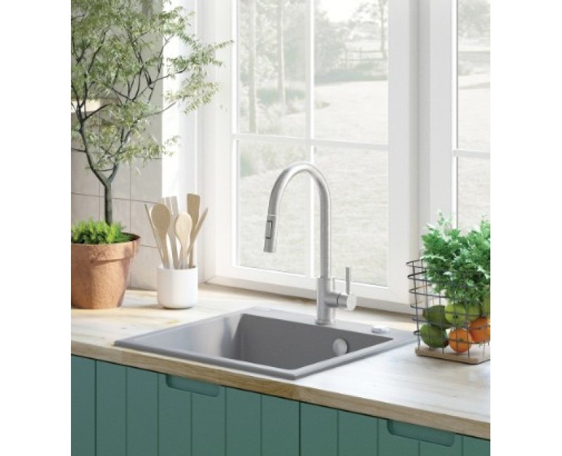 Кухонная мойка Deante EVORA 500х500х216мм Алебастр белый