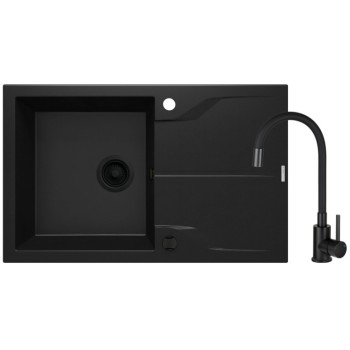 Кухонный комплект Deante мойка + смеситель ero Black