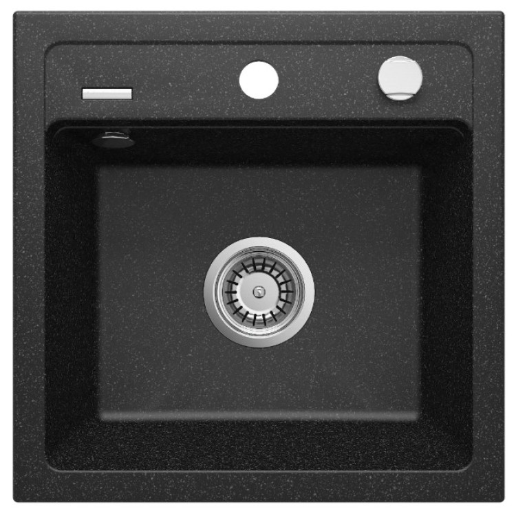 Virtuves izlietne Deante ZORBA 440x440x184mm Melna grafīta Virtuves izlietne Deante ZORBA 440x440x184mm Melna grafīta