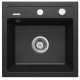 Virtuves izlietne Deante ZORBA 440x440x184mm Melna grafīta Virtuves izlietne Deante ZORBA 440x440x184mm Melna grafīta