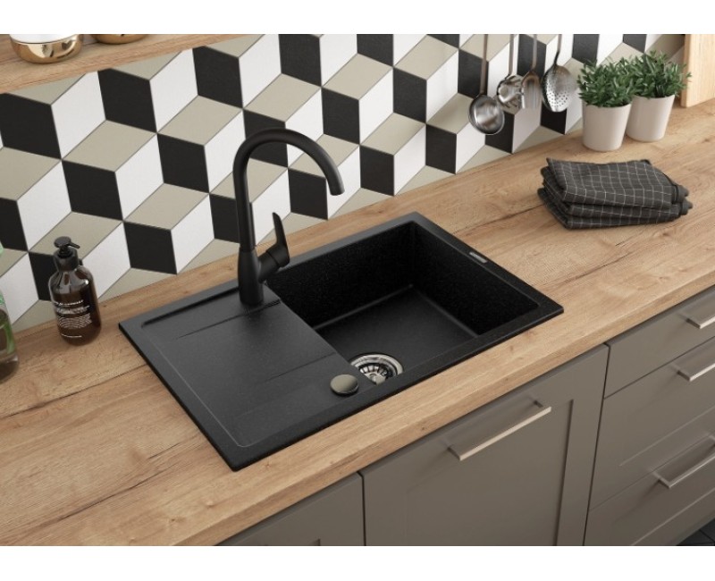Кухонный комплект Deante мойка + смеситель Black Graphite