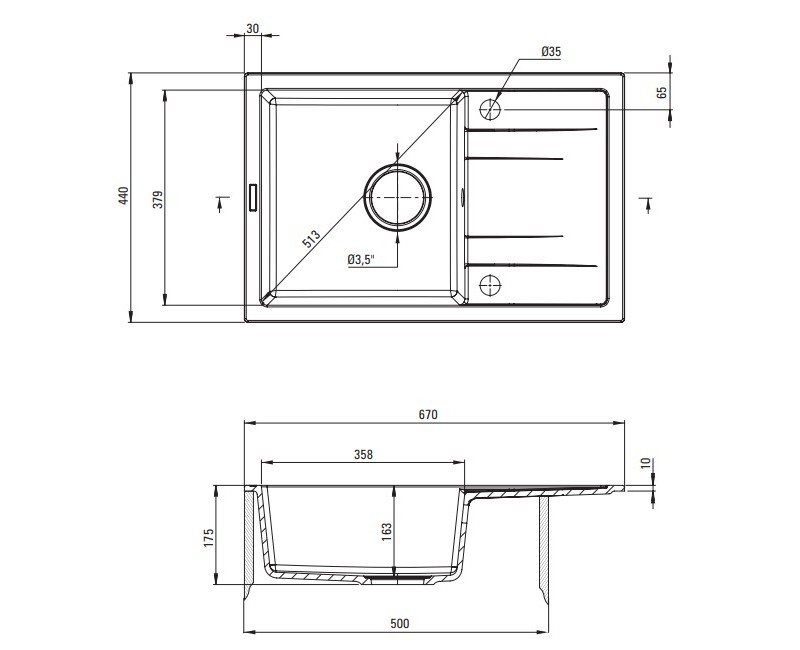 Кухонный комплект Deante мойка + смеситель Black Graphite