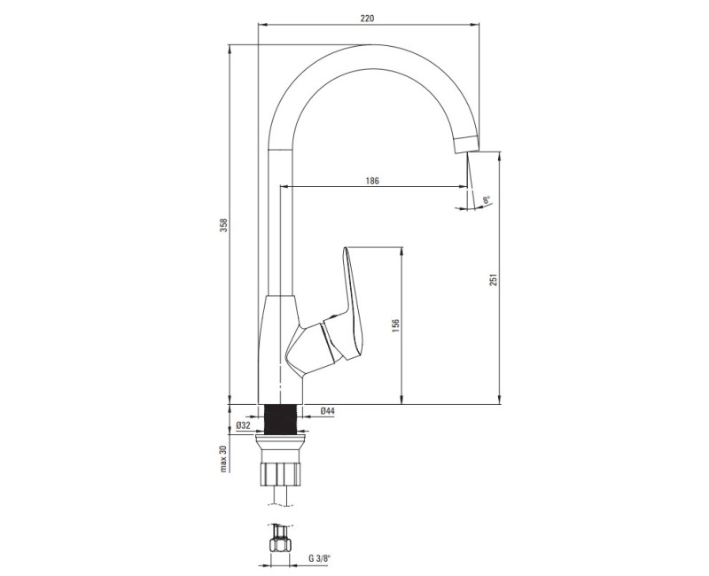 Кухонный комплект Deante мойка + смеситель Black Graphite