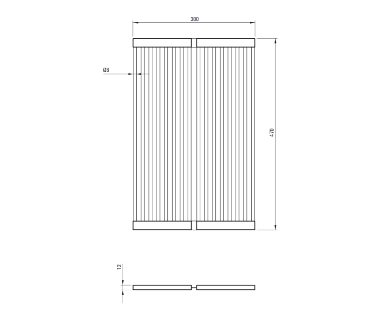 Trauku žāvētājs Deante, salokāms, 30x47cm, Matēts ZZH_02NM