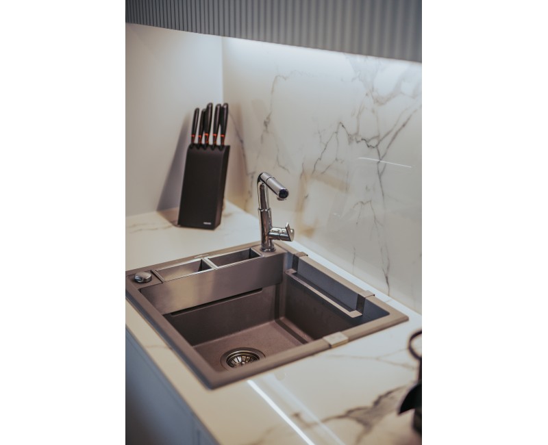 Набор аксессуаров для кухонной мойки Deante, матовая сталь ZZMK011O