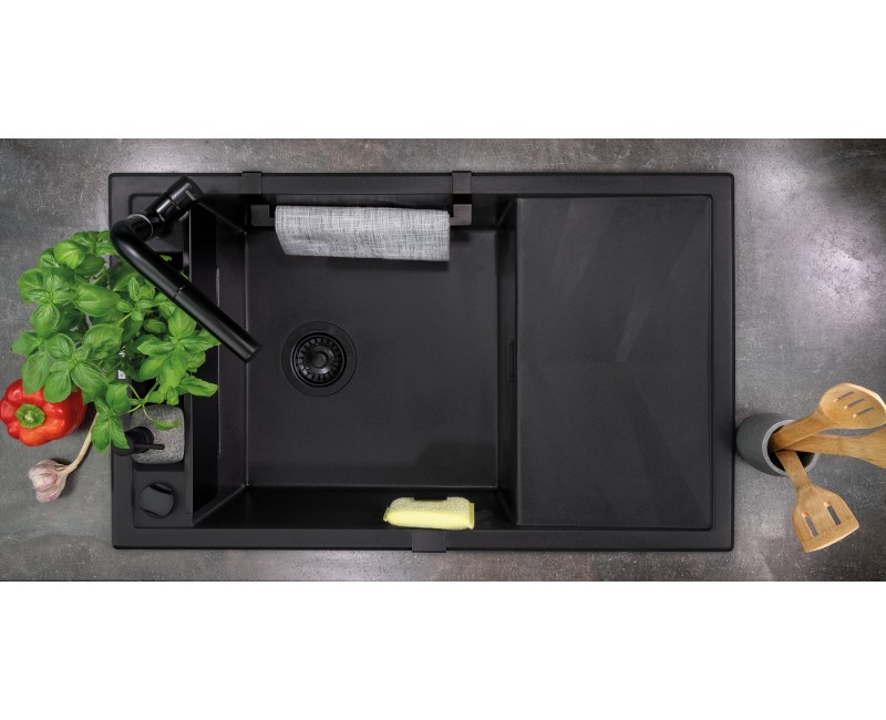 Virtuves izlietnes piederumu komplekts Deante, Melns ZZMKN11O