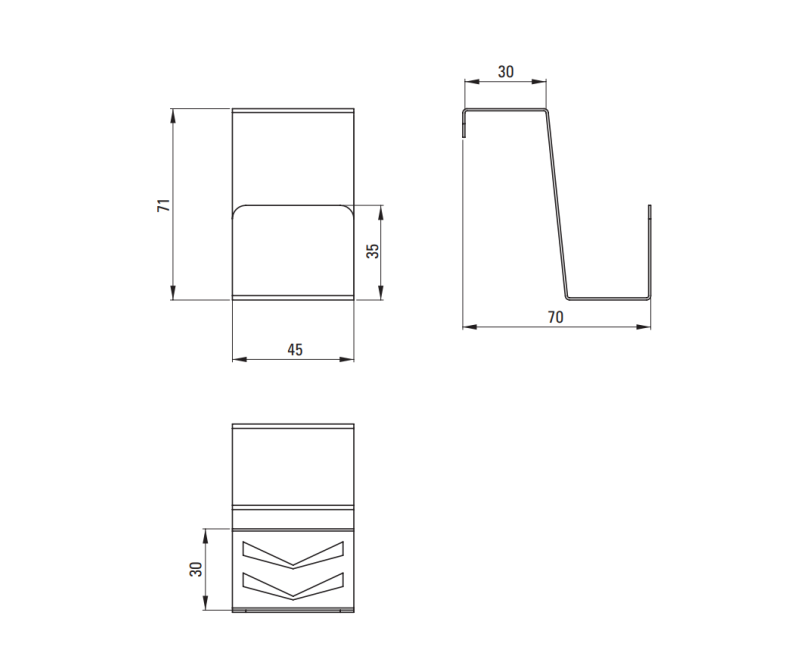 Plauktiņš sūklim Deante matēts tērauds ZZM_010H