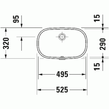 Vannas istabas izlietne Duravit D-Code, 495x290 mm, zem virsmas, balta
