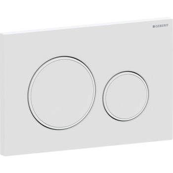 Кнопка для монтажной рамки Geberit Sigma20 New, 246x164 мм, белый/белый матовый