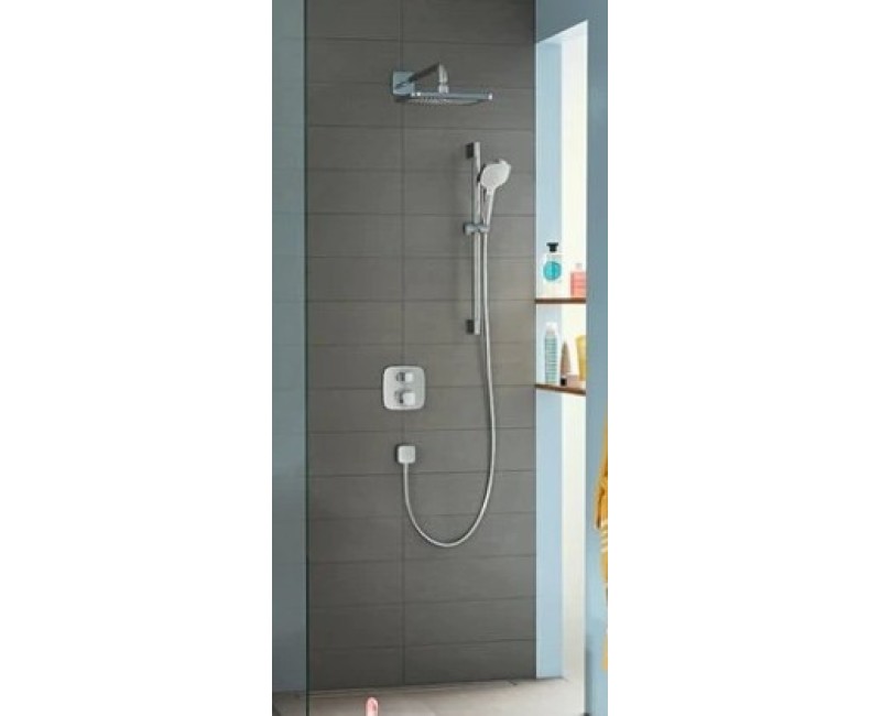 Dušas maisītājs Hansgrohe Metris Ecostat E virsapmetuma daļa, ar 2 ceļu pārslēdzēju, hroms