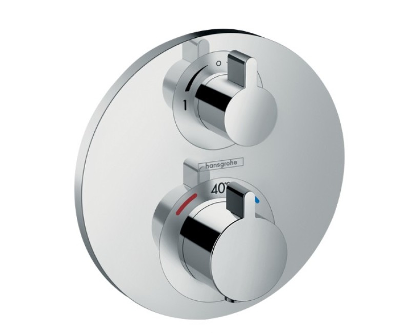 Dušas maisītājs Hansgrohe Ecostat S virsapmetuma daļa, ar 2 izejām, hroms