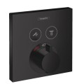 Dušas maisītājs Hansgrohe  Shower Select virsapmetuma daļa, ar 2 izejām, ar termostatu matēta melna